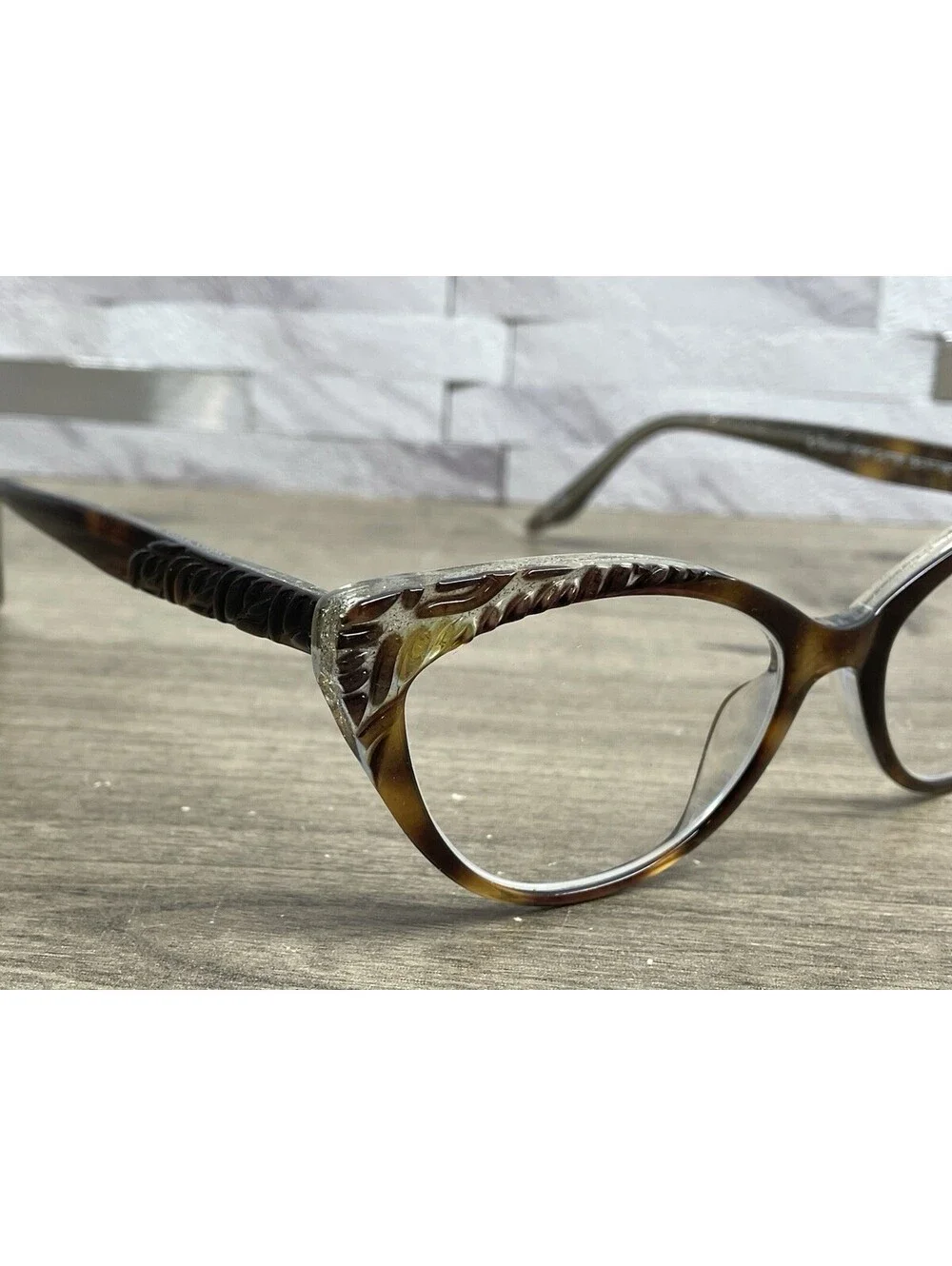 Kirkland Signature KS Tammy Tort Glitter Eyeglasses Brown 53-17-140 FRAMES ONLY